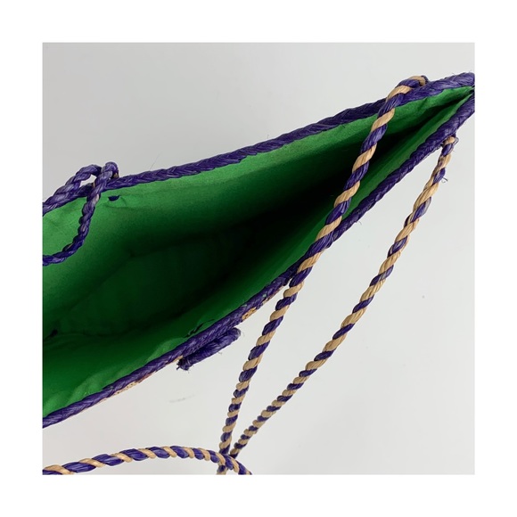 Vintage Striped Wicker Bag - Picture 5 of 5